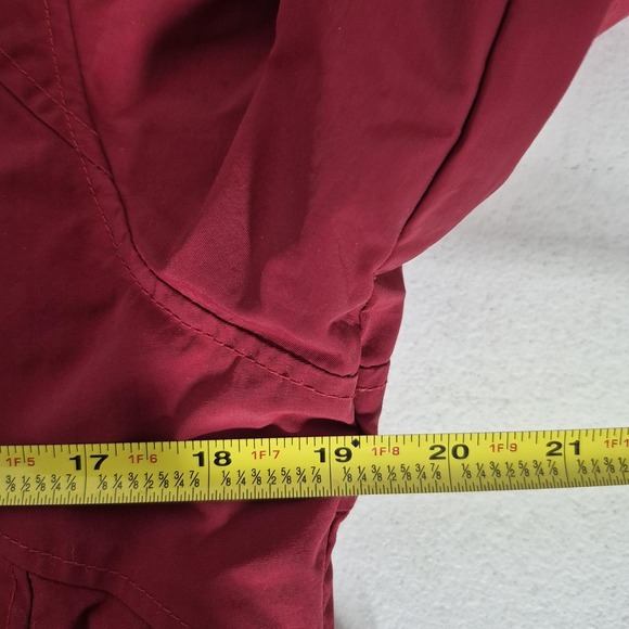 L.L.Bean Jacket Womens Small Red Nylon Hooded Windbreaker - Picture 8 of 14